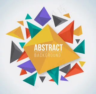 彩色三角体背景