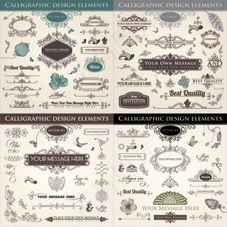 欧式复古设计元素,背景元素