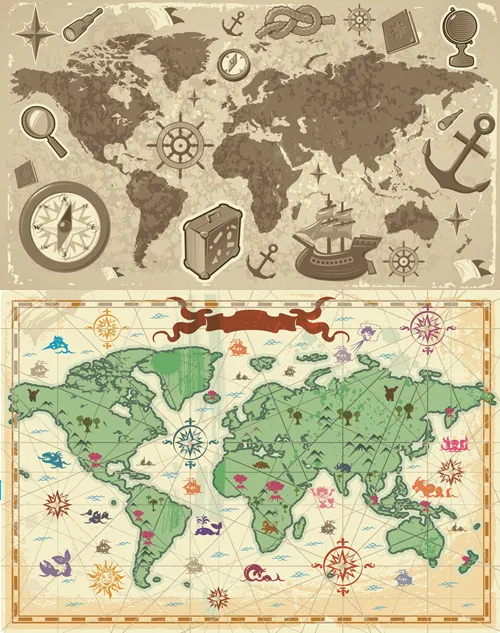 旅行旅游元素eps,ai矢量模版下载