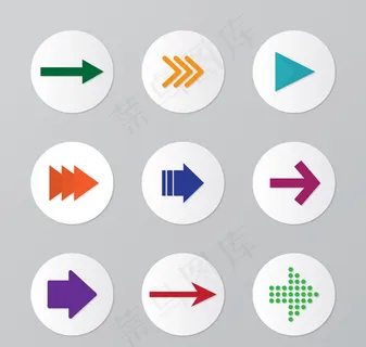 圆形箭头图标,免抠元素