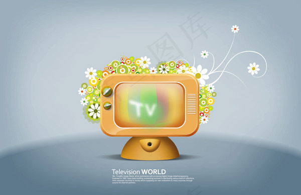 花纹与电视机