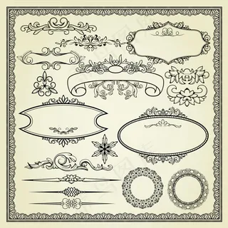 欧式精美花纹边框