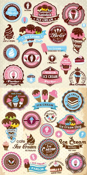 时尚冰淇淋图标