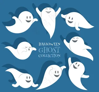 白色万圣节幽灵