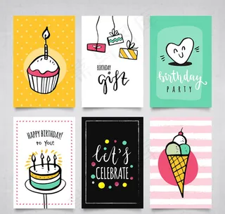 手绘生日卡片
