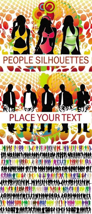 多款矢量人物剪影