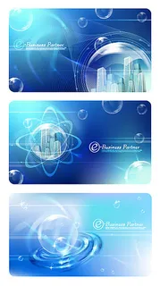 蓝色高科技风格,背景元素