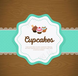 纸杯蛋糕标签,免抠元素