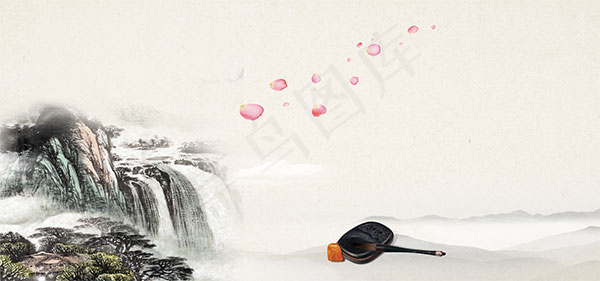 水墨山水画背景