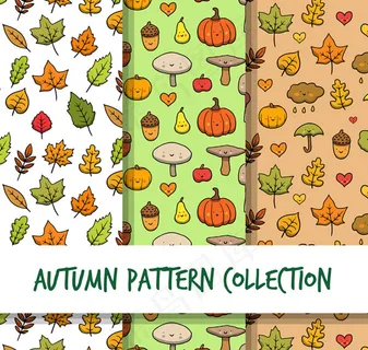 秋季元素无缝背景