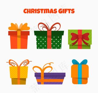 圣诞节礼盒矢量