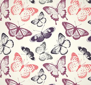 蝴蝶无缝背景矢量