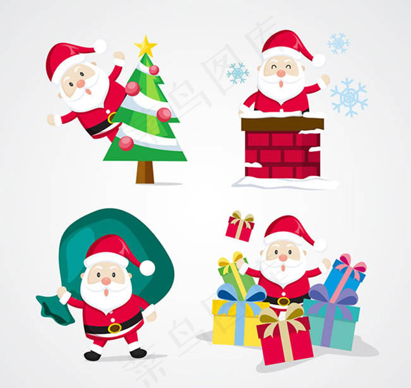 圣诞老人矢量
