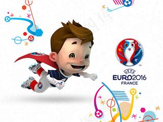 欧洲杯卡通插画