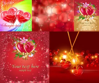 情人节发光爱心背