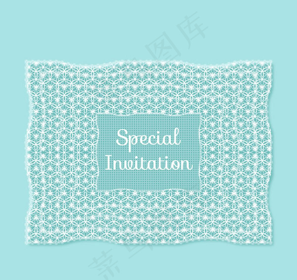 蕾丝邀请卡矢量