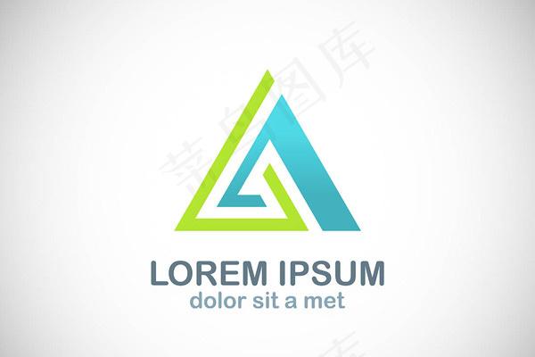 交互三角形logoeps,ai矢量模版下载