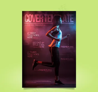 时尚跑步女子封面