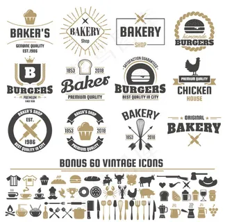 餐饮标签矢量,免抠元素 餐饮标签矢量,免抠元素