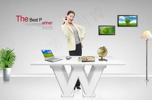 商务办公桌PSD