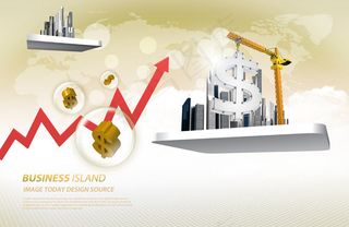 地图建筑物与塔吊