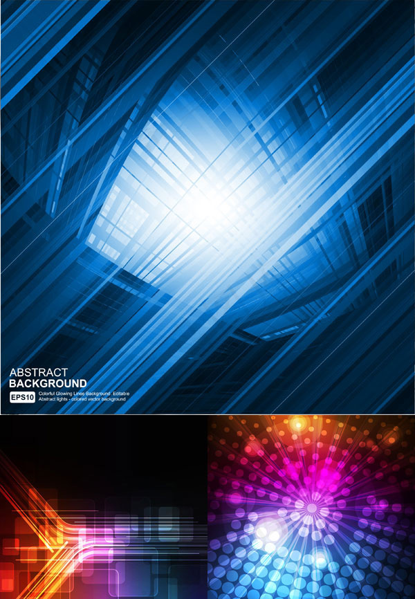 炫彩动感背景,背景元素