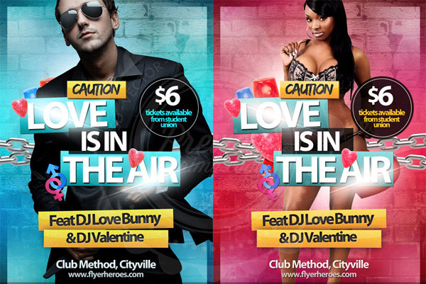 情人节人物海报