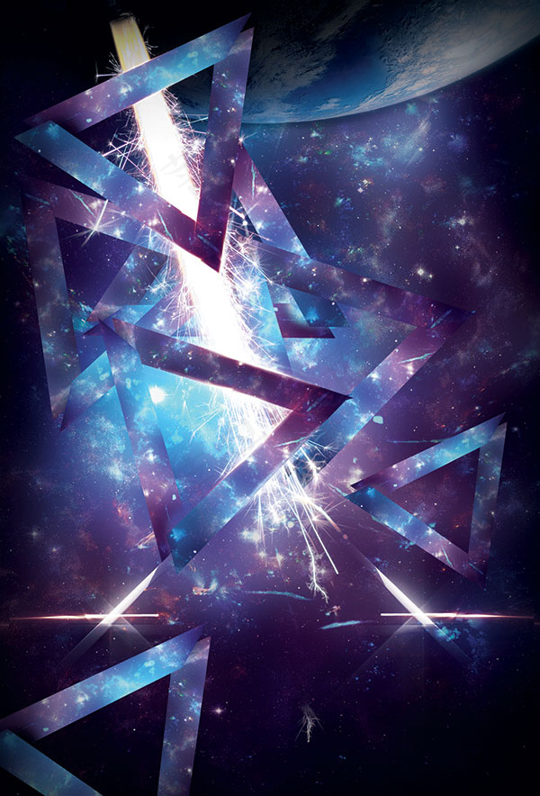 绚丽科幻背景psd模版下载