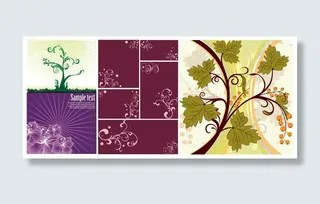 花纹花朵植物,免抠元素