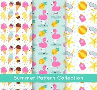 彩色夏季无缝背景