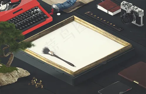 画框桌面样机 画框桌面样机