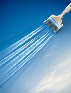 刷子蓝色天空背景