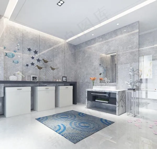 简约卫生间模型