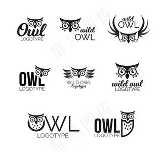 黑色猫头鹰标志