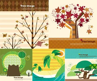 树木元素插画