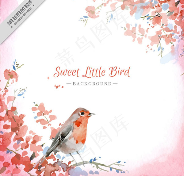 水彩小鸟背景