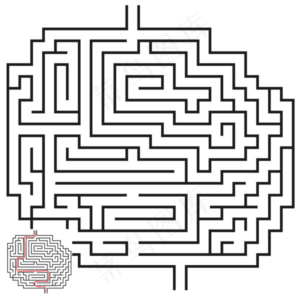 线条迷宫图案eps,ai矢量模版下载