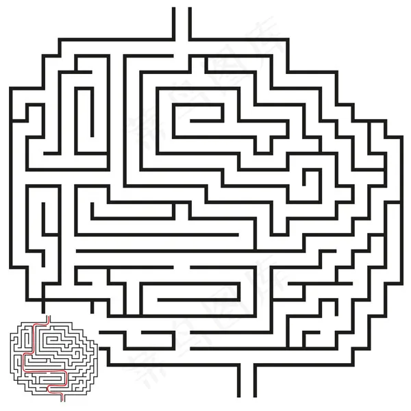 线条迷宫图案eps,ai矢量模版下载