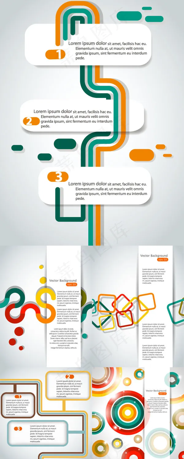 线条与圆矢量eps,ai矢量模版下载