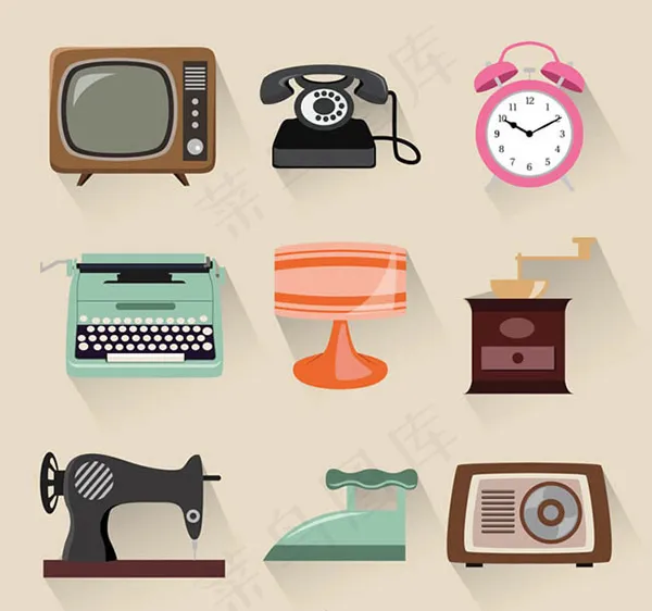 生活用品图标,免抠元素ai矢量模版下载