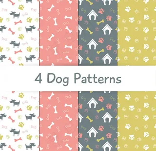 卡通狗无缝背景