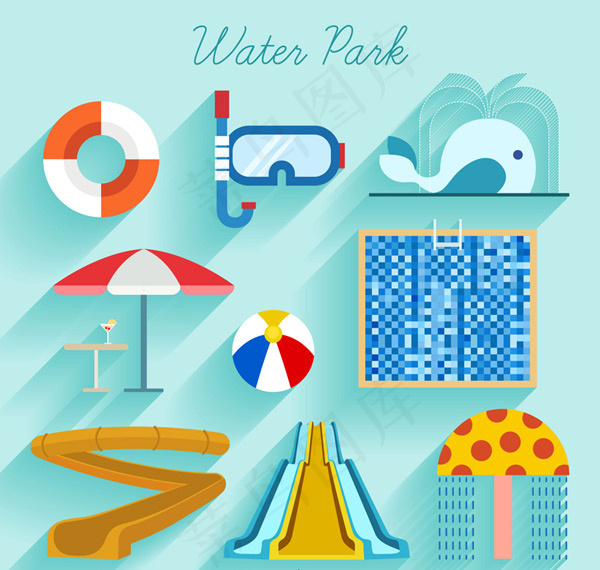 水上乐园图标,免抠元素