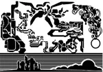 矢量潮流线条元素eps,ai矢量模版下载