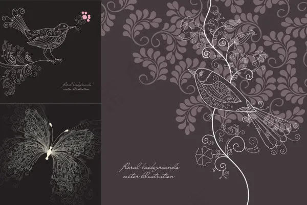 动物花纹图案eps,ai矢量模版下载