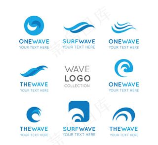 蓝色海浪标志
