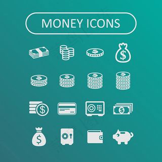 精美货币图标,免抠元素