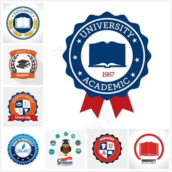 大学logo矢量eps,ai矢量模版下载