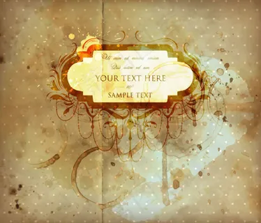 怀旧花纹背景01,背景元素