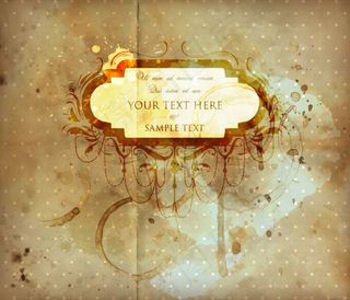 怀旧花纹背景01,背景元素