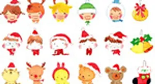 矢量圣诞卡通,背景元素